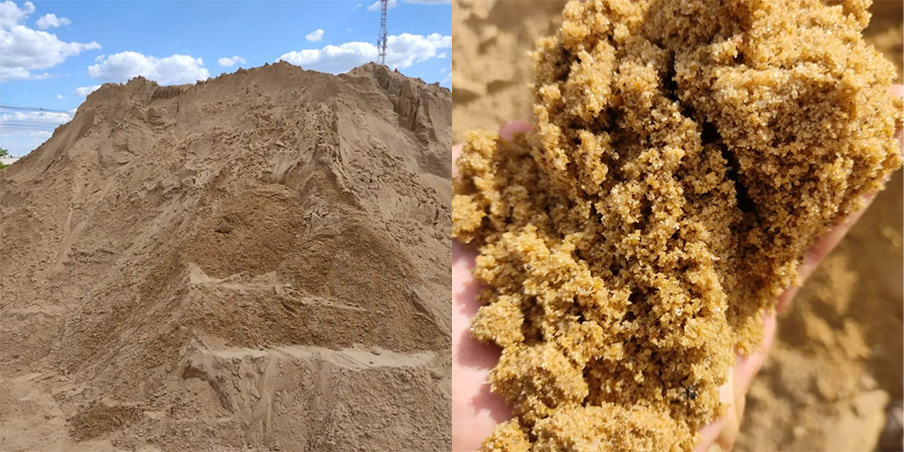 Areia lavada média