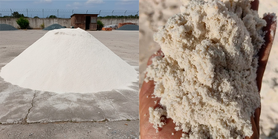 Areia industrial media lavada